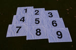 2 Ply Numbered Flags / Set of 9 / Numbers on Both Sides (All Colours) - Active Golf Projects