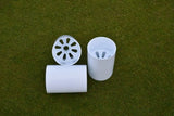 Standard Plastic Locking Hole Cup (UK) / all white / 4.25” Diameter - Active Golf Projects
