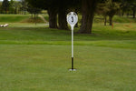 Fibre Glass Practice Putting Green Pin – With Black Plastic 'backsaver' Ball Tray (priced without flag) - Active Golf Projects